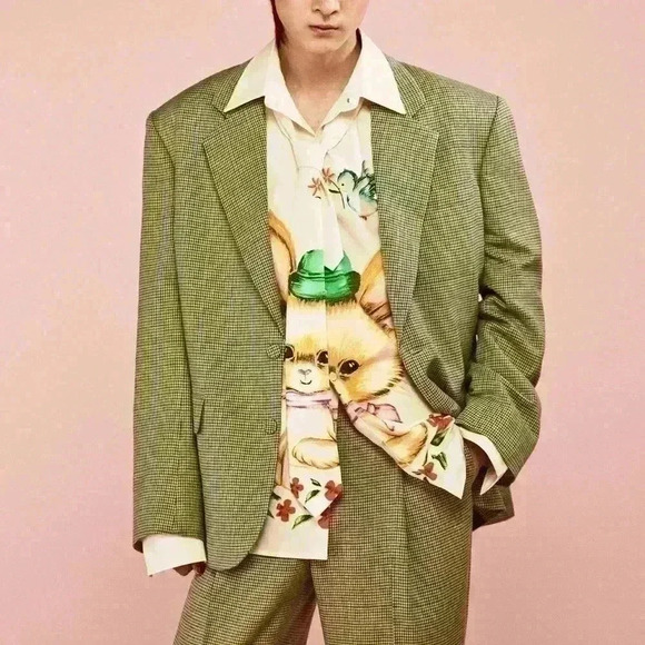 Zara Tops - ZARA X HARRY LAMBERT Rabbit Bunny Button Up Shirt